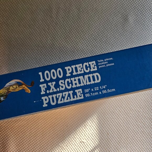 1000 Piece F. X. Schmid Puzzle - Lion Shaped Jigsaw - Pride of the Plains - Picture 8 of 12